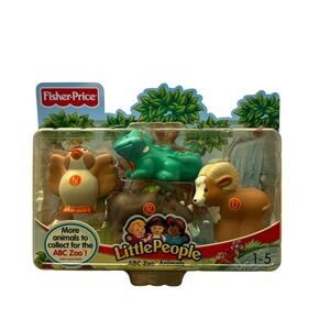 Fisher-Price Little People ABC Zoo Animals Set Mattel NIB Vintage #H4205